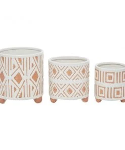 Grayson Lane 6 3/4-in x 8-in White Porcelain Contemporary Planters - Set of 3 9 Grayson Lane 6 3/4-in x 8-in White Porcelain Contemporary Planters - Set of 3 -GRAYSON LANE shop 330942449 AlternateImage5 l