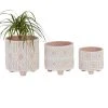Grayson Lane 6 3/4-in x 8-in White Porcelain Contemporary Planters - Set of 3