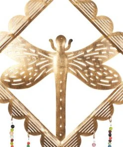 Grayson Lane 30-in Gold Metal Dragonfly Wind Chime with Multicoloured Beads and Cone-Shaped Bells -GRAYSON LANE shop 330942465 AlternateImage3 l