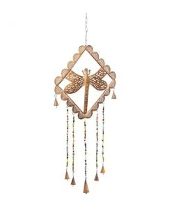 Grayson Lane 30-in Gold Metal Dragonfly Wind Chime with Multicoloured Beads and Cone-Shaped Bells -GRAYSON LANE shop 330942465 AlternateImage5 l