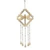 Grayson Lane 30-in Gold Metal Dragonfly Wind Chime with Multicoloured Beads and Cone-Shaped Bells