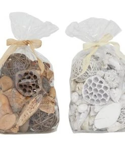 Grayson Lane Brown/White Natural Orbs and Vase Fillers - 2-Pack