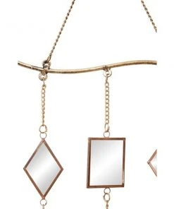Grayson Lane 32-in Bohemian Gold Dangling Mirrors Wind Chime with Brass Bells -GRAYSON LANE shop 330942477 AlternateImage4 l