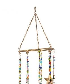 Grayson Lane 26-in Gold Metal Stars Wind Chime with Bells and Multicoloured Beads -GRAYSON LANE shop 330942482 AlternateImage4 l