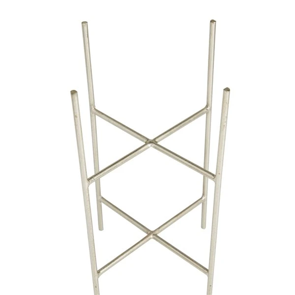 Grayson Lane 6-in x 12-in Silver Iron Modern Planters - Set of 2 4 Grayson Lane 6-in x 12-in Silver Iron Modern Planters - Set of 2 - Image 4