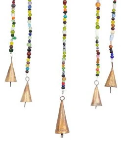 Grayson Lane 29-in Gold Metal Owl Wind Chime with Cone-Shaped Wind Catchers -GRAYSON LANE shop 330942501 AlternateImage4 l