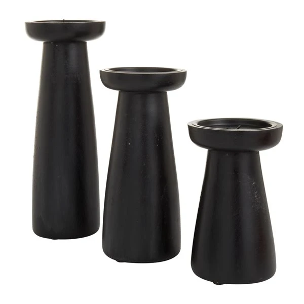 330942514_AlternateImage5_l.jpg Grayson Lane 1-Candle Black Wood Pillar Candle Holders - 3-Piece -GRAYSON LANE shop 330942514 AlternateImage5 l