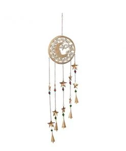 Grayson Lane 41-in Cream Wood Crescent Moon and Stars Wind Chime with Triangular Bells -GRAYSON LANE shop 330942521 AlternateImage5 l