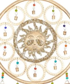 Grayson Lane 27-in Gold Metal Sunface Wind Chime -GRAYSON LANE shop 330942526 AlternateImage3 l