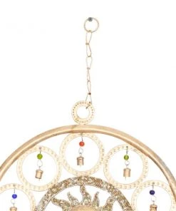 Grayson Lane 27-in Gold Metal Sunface Wind Chime -GRAYSON LANE shop 330942526 AlternateImage4 l