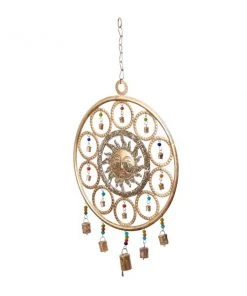 Grayson Lane 27-in Gold Metal Sunface Wind Chime -GRAYSON LANE shop 330942526 AlternateImage5 l