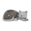 Grayson Lane 7-in H x 15-in W Grey Cat Garden Statue