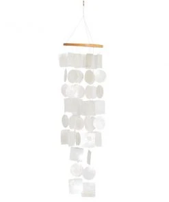 Grayson Lane 20-in Pearl White Capiz Shell Wind Chime