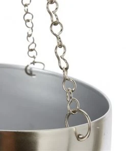 Grayson Lane 9-in x 6-in Silver Metal Glam Hanging Planters - Set of 2 -GRAYSON LANE shop 330942537 AlternateImage3 l