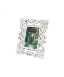 Grayson Lane White Mango Wood Farmhouse Photo Frame (5-in x 7-in)