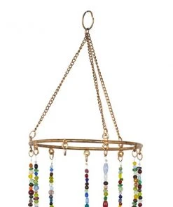 Grayson Lane 26-in Gold Metal Elephant Wind Chime with Bells and Multicoloured Glass Beads -GRAYSON LANE shop 330942540 AlternateImage4 l