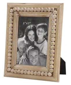 Grayson Lane Light Brown Wood Farmhouse Photo Frame (5-in x 7-in) - Set of 2