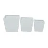 Grayson Lane 8-in x 7-in White Iron Modern Planters - Set of 3