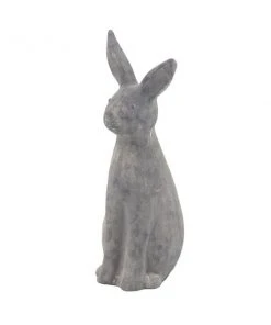 Grayson Lane 18-in H x 5-in W Grey Rabbit Garden Statue
