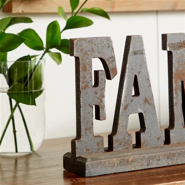 Grayson Lane Industrial Antique Black MDF Family Sign Tabletop Decoration 4 Grayson Lane Industrial Antique Black MDF Family Sign Tabletop Decoration - Image 4