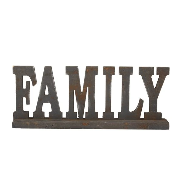 Grayson Lane Industrial Antique Black MDF Family Sign Tabletop Decoration 1 Grayson Lane Industrial Antique Black MDF Family Sign Tabletop Decoration