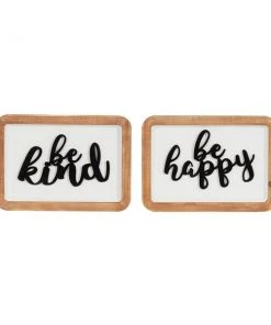 Grayson Lane 9.63-in H x 13.5-in W Farmhouse Wood Wall Accent - Set of 2