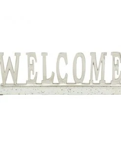 Grayson Lane Modern Silver Terrazzo Welcome Sign Tabletop Decoration