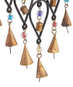 Grayson Lane 24-in Bohemian Black Metal Reversed Teardrop with Bells Wind Chime -GRAYSON LANE shop 330942610 AlternateImage4 l