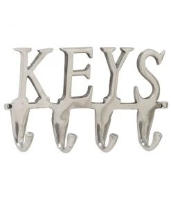 Grayson Lane 4-Hook Decorative Silver Aluminum Wall Hook