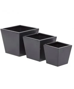 Grayson Lane 8-in x 7-in Black Iron Modern Planters - Set of 3 -GRAYSON LANE shop 330942616 AlternateImage5 l