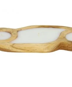 Grayson Lane 18-in x 2-in 3-Wick Brown Teak Wood Candle -GRAYSON LANE shop 330942629 AlternateImage3 l