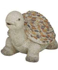 Grayson Lane 9.75-in H x 13.80-in W Grey Turtle Garden Statue