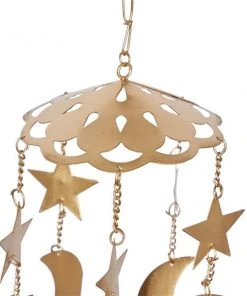 Grayson Lane 29-in Eclectic Gold Metal Moon and Stars Wind Chime -GRAYSON LANE shop 330942631 AlternateImage3 l