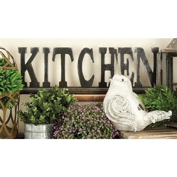 Grayson Lane Industrial Antique Black MDF Kitchen Sign Tabletop Decoration 3 Grayson Lane Industrial Antique Black MDF Kitchen Sign Tabletop Decoration - Image 3