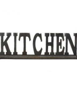 Grayson Lane Industrial Antique Black MDF Kitchen Sign Tabletop Decoration