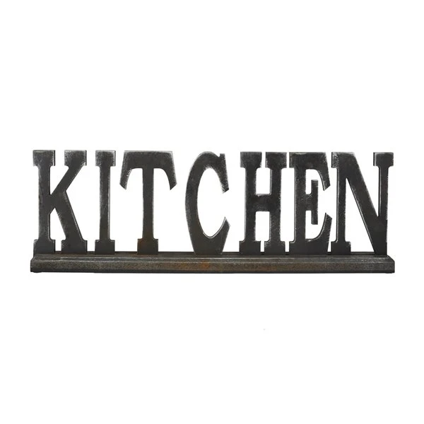 Grayson Lane Industrial Antique Black MDF Kitchen Sign Tabletop Decoration 1 Grayson Lane Industrial Antique Black MDF Kitchen Sign Tabletop Decoration