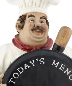 Grayson Lane Traditional Multicoloured MDF Chef with Chalkboard Tabletop Decoration -GRAYSON LANE shop 330942634 AlternateImage5 l