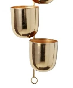 Grayson Lane 12-in x 25-in Gold Metal Contemporary Hanging Planter -GRAYSON LANE shop 330942636 AlternateImage3 l