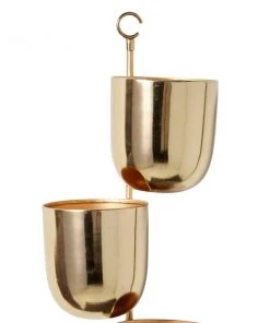 Grayson Lane 12-in x 25-in Gold Metal Contemporary Hanging Planter -GRAYSON LANE shop 330942636 AlternateImage4 l