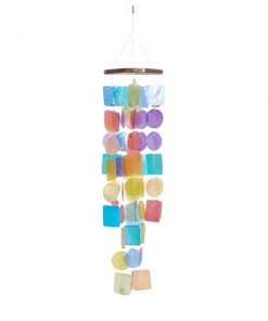 Grayson Lane 20-in Multicoloured Capiz Shell Wind Chime