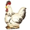 Grayson Lane 12-in H x 11-in W White Rooster Garden Statue
