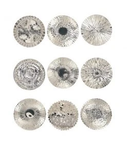 Grayson Lane 16-in x 16-in Silver Ornamental Metal Wall Accent - Set of 9
