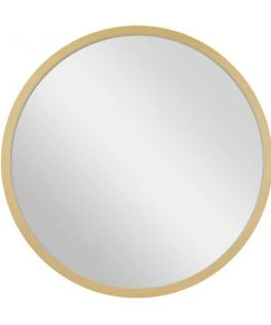 Grayson Lane 42-in x 42-in Round Gold Contemporary Wall Mirror