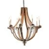Grayson Lane 8-Light Brown Rustic Cage Chandelier