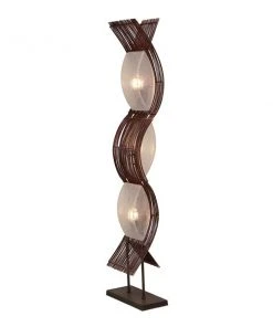 Grayson Lane 67-in x 17-in Coastal Bamboo and Iron Floor Lamp