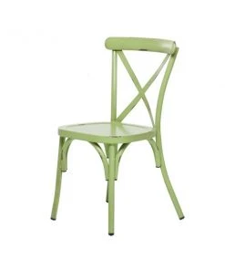 Grayson Lane Green Farmhouse Outdoor Dining Chair with Metal Frame - Set of 2