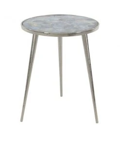 Grayson Lane Silver Stone Round End Table