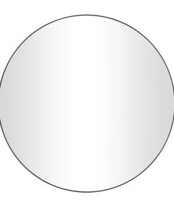 Grayson Lane 42-in x 42-in Round Black Framed Wall Mirror