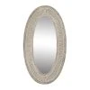 Grayson Lane 60.5-in x 33.88-in Oval White Framed Wall Mirror