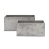 Grayson Lane 40-in x 20-in Grey Ceramic Planter